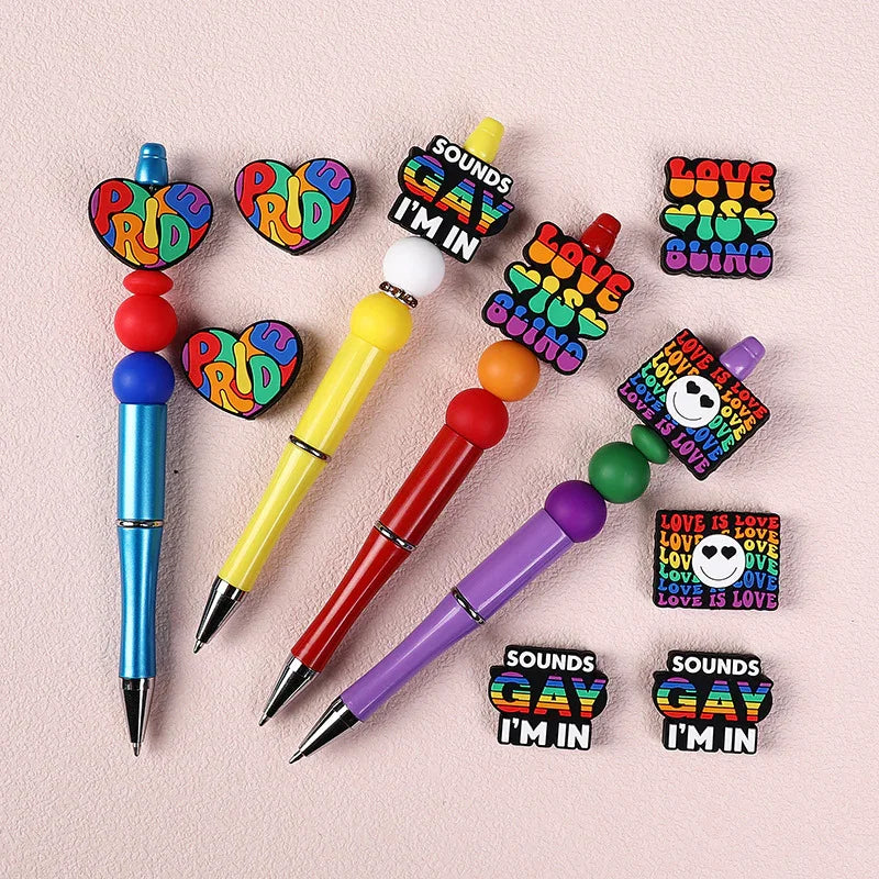 Colored English Silicone Focal Beads - Beadable Cat