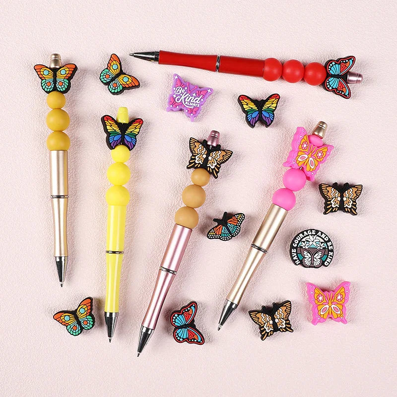 Cartoon Butterfly Silicone Focal Bead - Beadable Cat