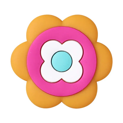 Colorful Flower Silicone Focal Bead