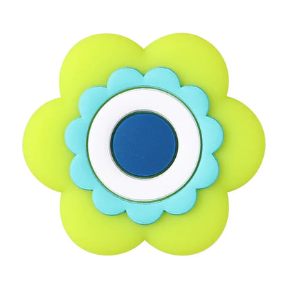 Colorful Flower Silicone Focal Bead