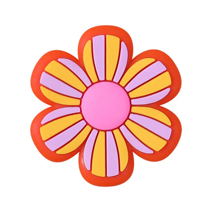 Colorful Flower Silicone Focal Bead
