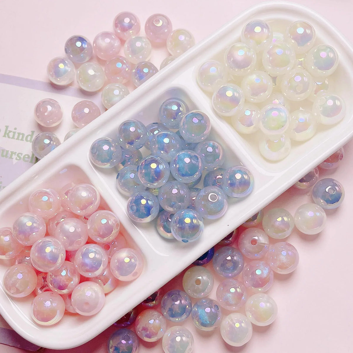 16mm UV Colored Luminous Streaming Beads | Acrylic Bead for DIY Bracelet Keychain Jewelry Making