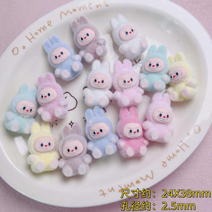 Cute Three-dimensional Flocking La Cloth Standing Posture Sitting Posture Through Hole Beading