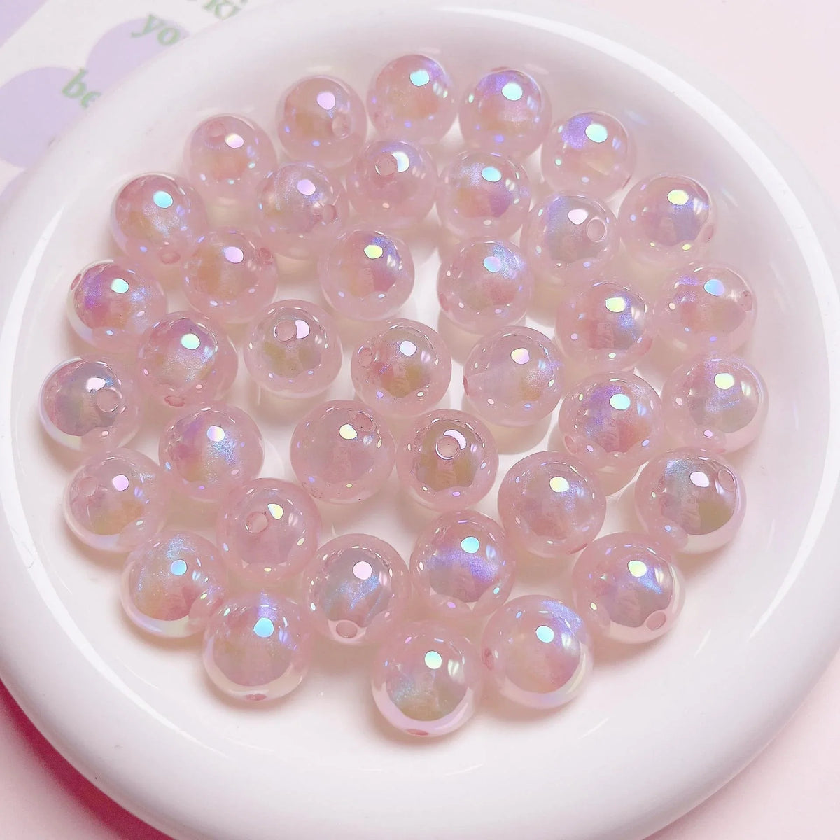 16mm UV Colored Luminous Streaming Beads | Acrylic Bead for DIY Bracelet Keychain Jewelry Making