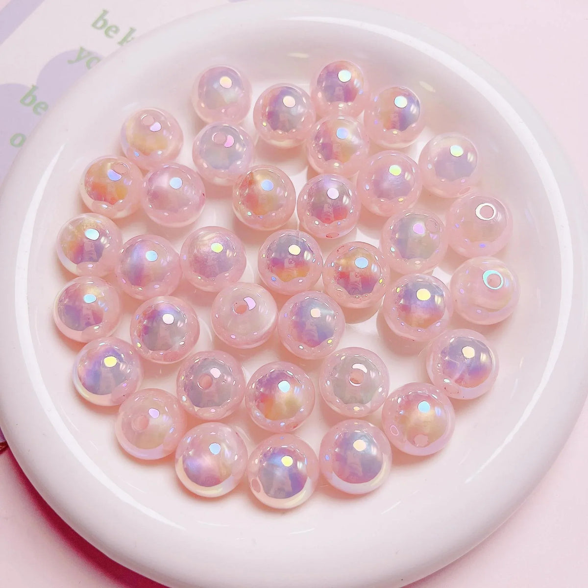 16mm UV Colored Luminous Streaming Beads | Acrylic Bead for DIY Bracelet Keychain Jewelry Making