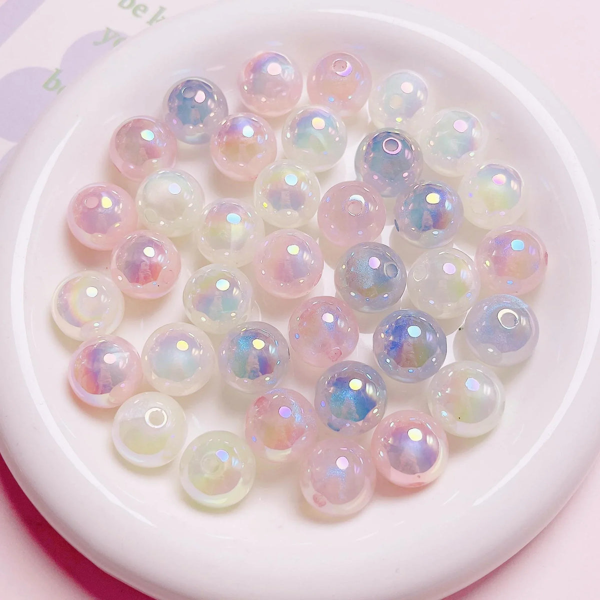 16mm UV Colored Luminous Streaming Beads | Acrylic Bead for DIY Bracelet Keychain Jewelry Making