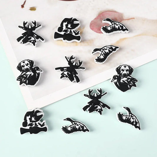Hunting Season Cartoon Silicone Focus Beads