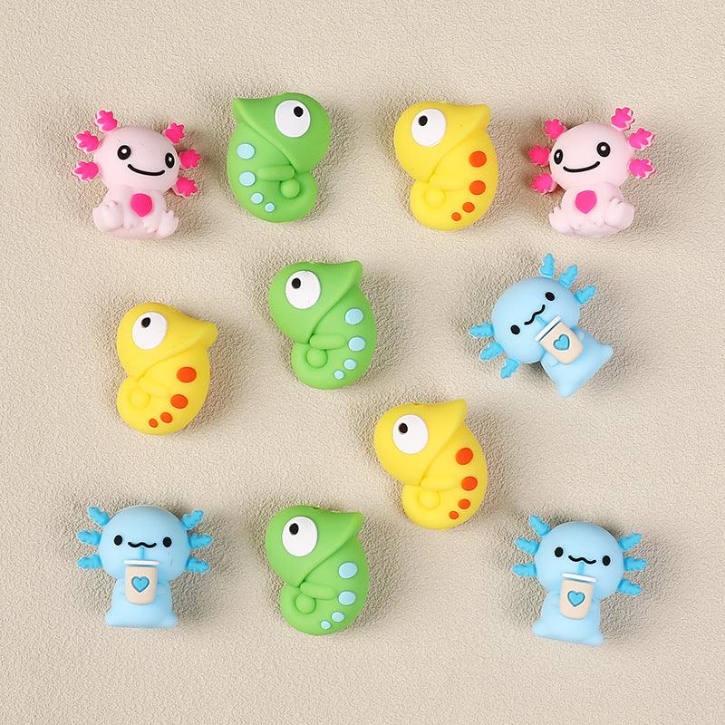Cartoon Salamander 3D Silicone Focus Beads | Silicone Focal Bead for DIY Keychain & Pen Wrap