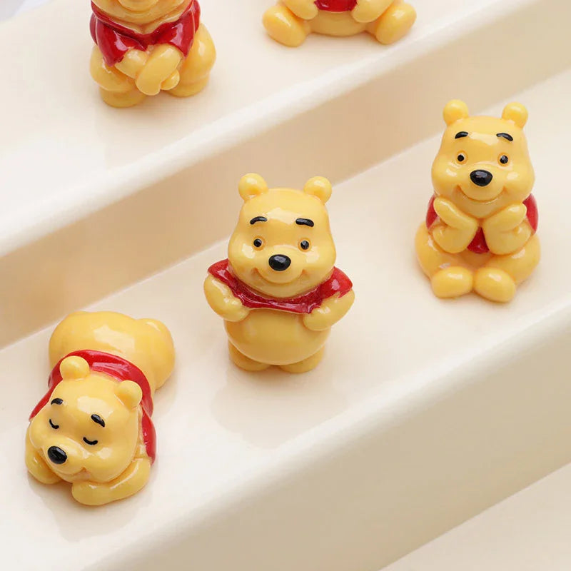 Cute Cartoon Winnie the Pen Hat Half Hole Beaded | Acrylic Bead for DIY Bracelet Keychain Jewelry Making
