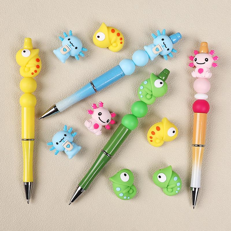 Cartoon Salamander 3D Silicone Focus Beads | Silicone Focal Bead for DIY Keychain & Pen Wrap