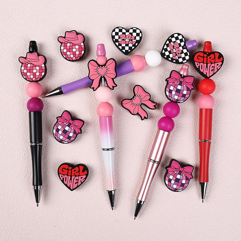 Love Bow Grid Planet Bead Silicone Focus