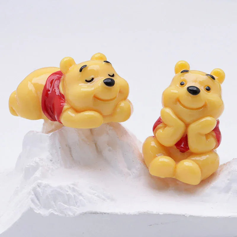Cute Cartoon Winnie the Pen Hat Half Hole Beaded | Acrylic Bead for DIY Bracelet Keychain Jewelry Making