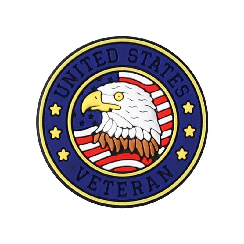 USA Flag Figure Skull Silicone Focus Beaded | Silicone Focal Bead for DIY Keychain & Pen Wrap