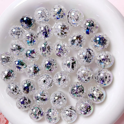 UV Color 16mm Bursting Sugar Heart Acrylic Beads