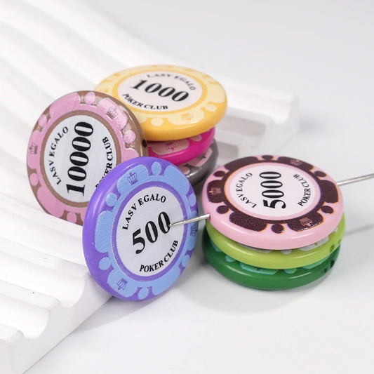 Color Printed Acrylic Chips and Round Beads