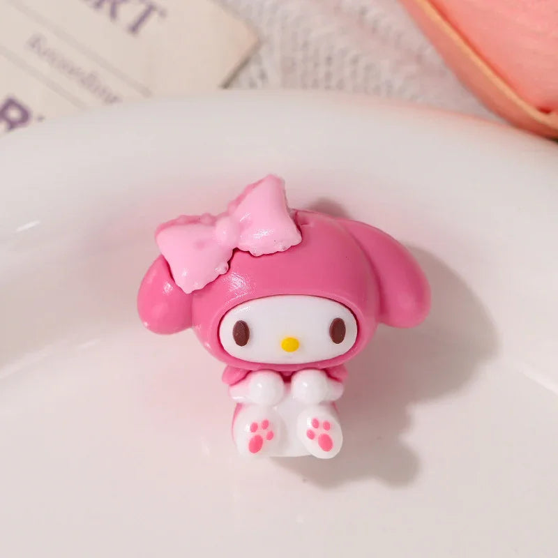 Cartoon Sitting Sanri Kuromi Through Hole Rubber Beads | Acrylic Bead for DIY Bracelet Keychain Jewelry Making