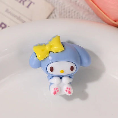 Cartoon Sitting Sanri Kuromi Through Hole Rubber Beads