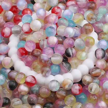 16mm Magic Color Quicksand Fine Flash Straight Pore Cat's Eye Beads