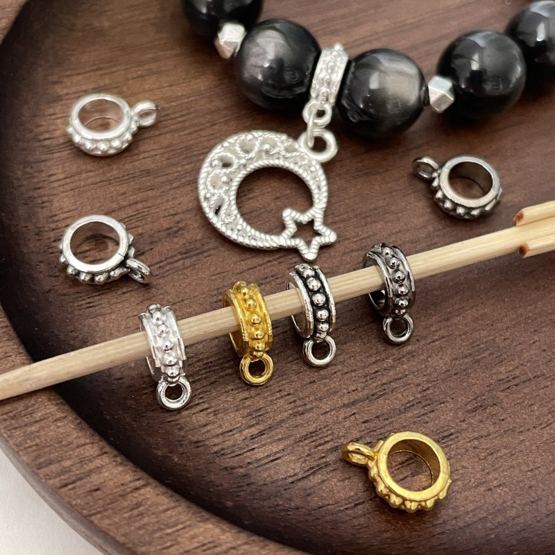 Alloy Hanging Head Connecting Buckle Spacer Beads | DIY Keychain Bracelet Making Supply