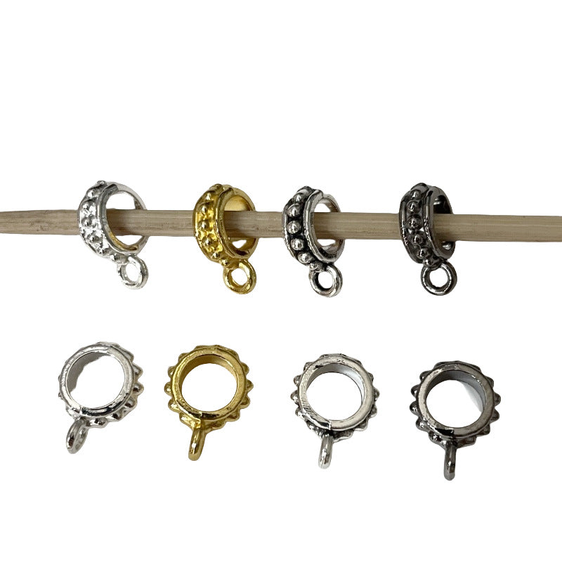 Alloy Hanging Head Connecting Buckle Spacer Beads | DIY Keychain Bracelet Making Supply