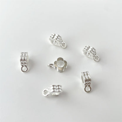 Alloy Double-layer Four-leaf Clover Hanging Head Spacer Beads