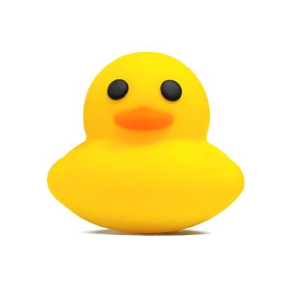 3D Solid Color Little Yellow Duck Cute Three-dimensional Cartoon Silicone Focus Beads