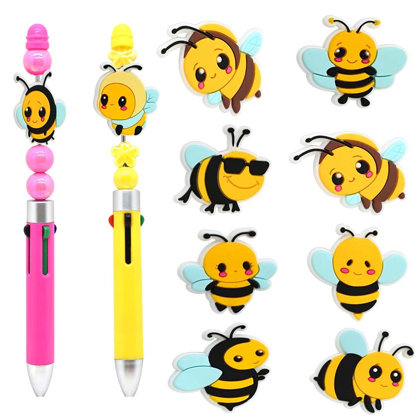 Cute Little Bee Silicone Focus Beads In Various Shapes