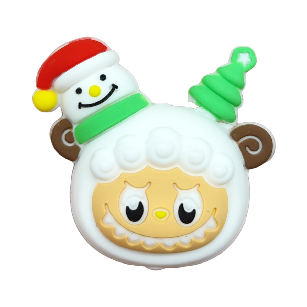 Christmas Silicone Beads Pen Focus Beads Scattered Beads | Silicone Focal Bead for DIY Keychain & Pen Wrap