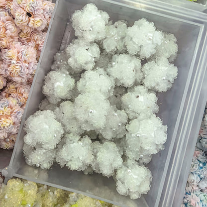 20mm Clay Hydrangea Rose Flower Pearl Flower Ball Straight Hole Beads - Beadable Cat