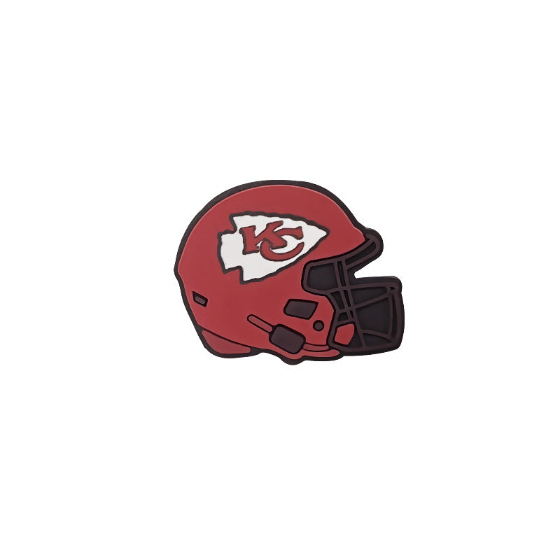 32 Teams 3D Football Team Silicone Helmet Focus Beads | DIY Sports Fan Bracelet & Keychain Craft Bead