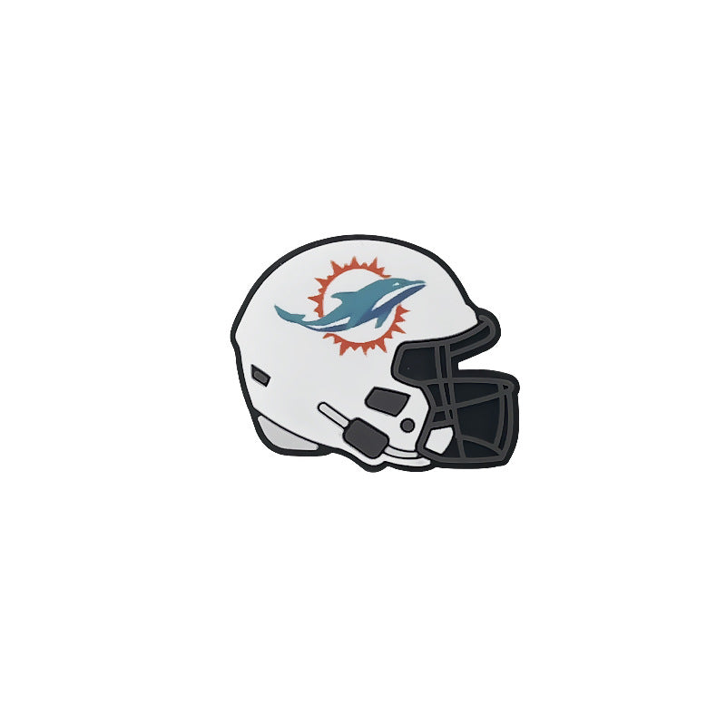 32 Teams 3D Football Team Silicone Helmet Focus Beads | DIY Sports Fan Bracelet & Keychain Craft Bead