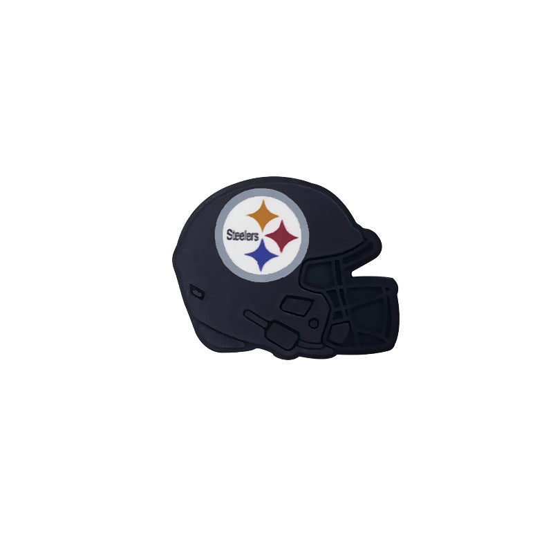 32 Teams 3D Football Team Silicone Helmet Focus Beads | DIY Sports Fan Bracelet & Keychain Craft Bead