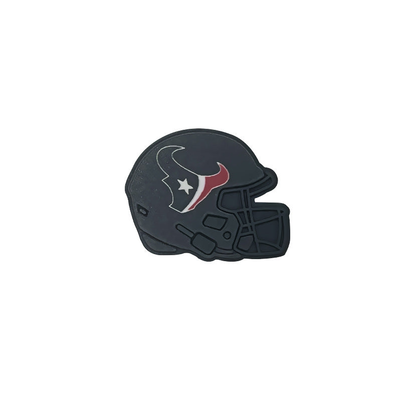 32 Teams 3D Football Team Silicone Helmet Focus Beads | DIY Sports Fan Bracelet & Keychain Craft Bead