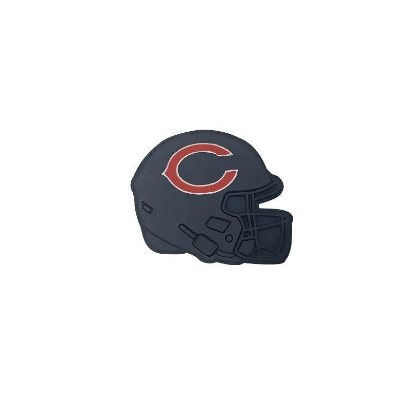 32 Teams 3D Football Team Silicone Helmet Focus Beads | DIY Sports Fan Bracelet & Keychain Craft Bead