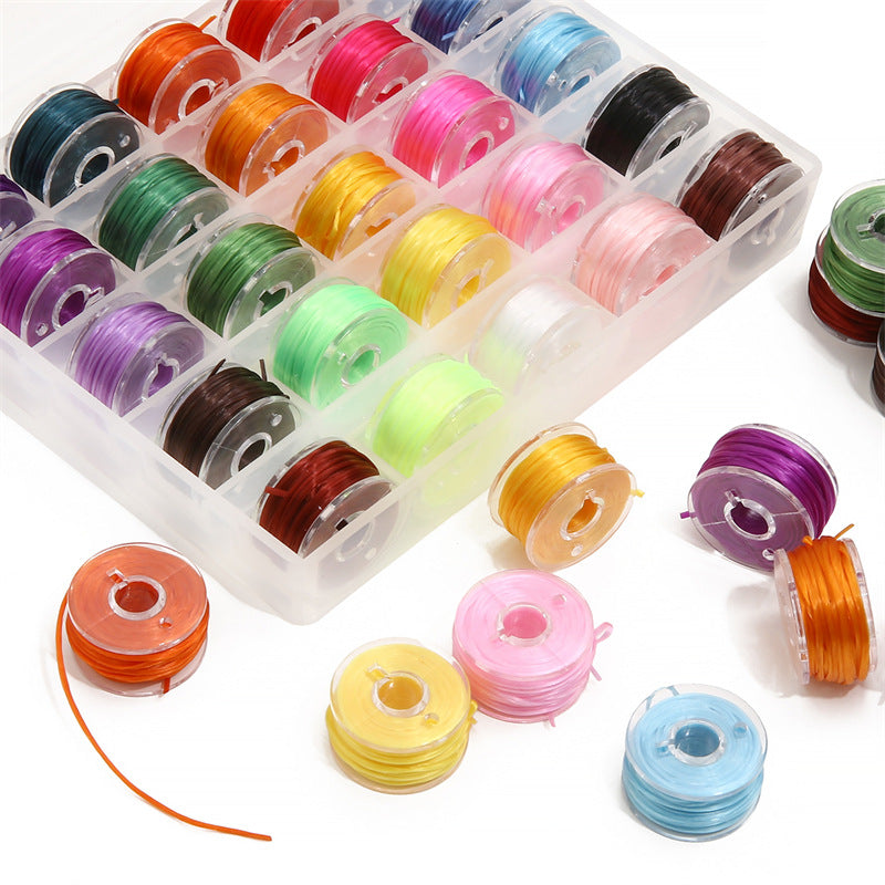 25-grid Box of Elastic String Beaded Bracelets - Beadable Cat