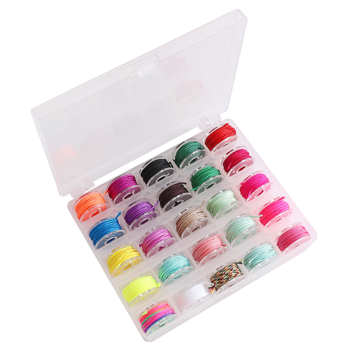 25-grid Box of Elastic String Beaded Bracelets - Beadable Cat