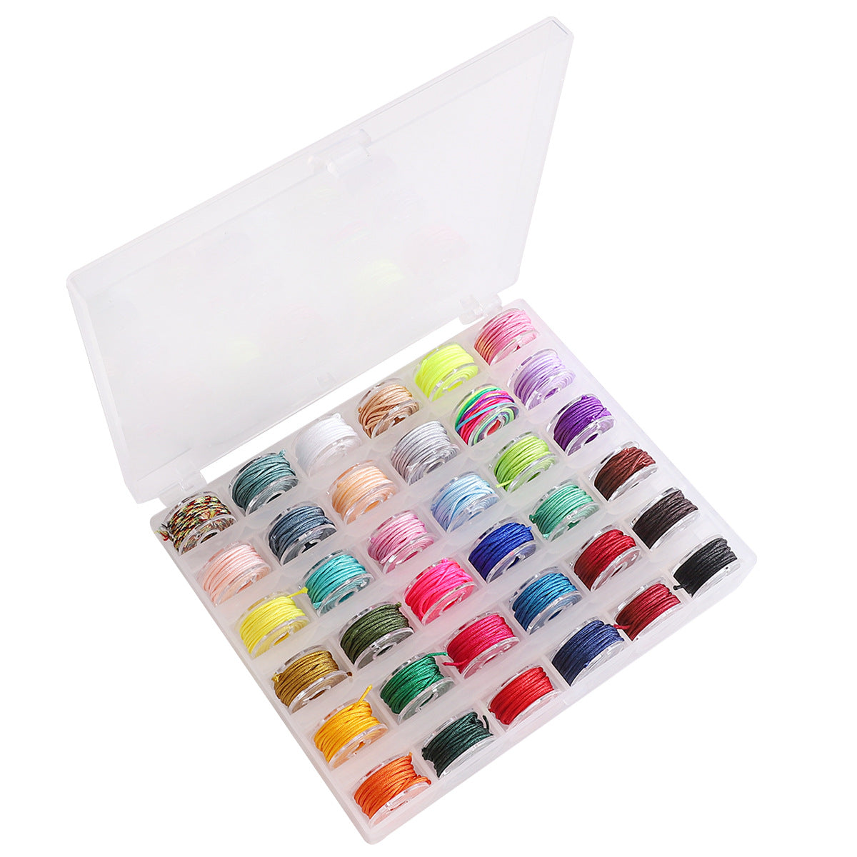 25-grid Box of Elastic String Beaded Bracelets - Beadable Cat