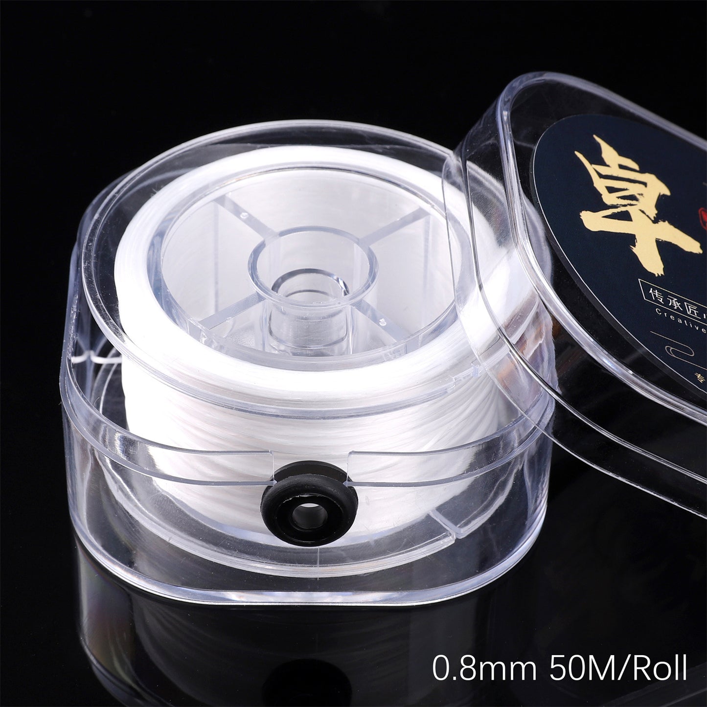 Handmade DIY String Accessories Flat Crystal Elastic Line - Beadable Cat