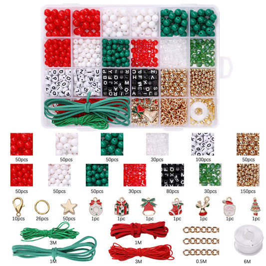 24-grid Boxed Christmas Series Beads Alloy DIY Handmade Box Set - Beadable Cat