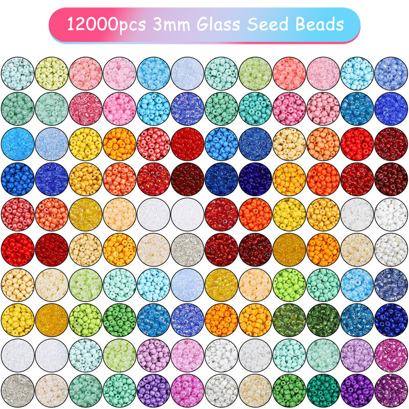 24-grid Rice Bead Set Colorful Acrylic Rice Bead Handmade DIY Bead Set - Beadable Cat