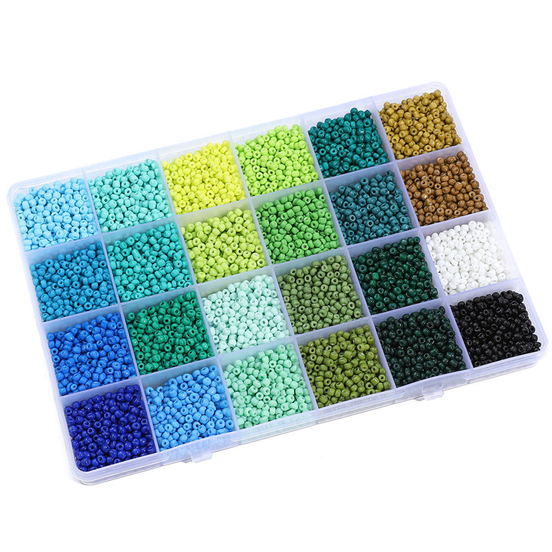 24-grid Rice Bead Set Colorful Acrylic Rice Bead Handmade DIY Bead Set - Beadable Cat