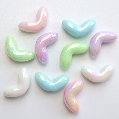 Colorful Uv Tulip Flower Leaf Straight Hole Beads - Beadable Cat