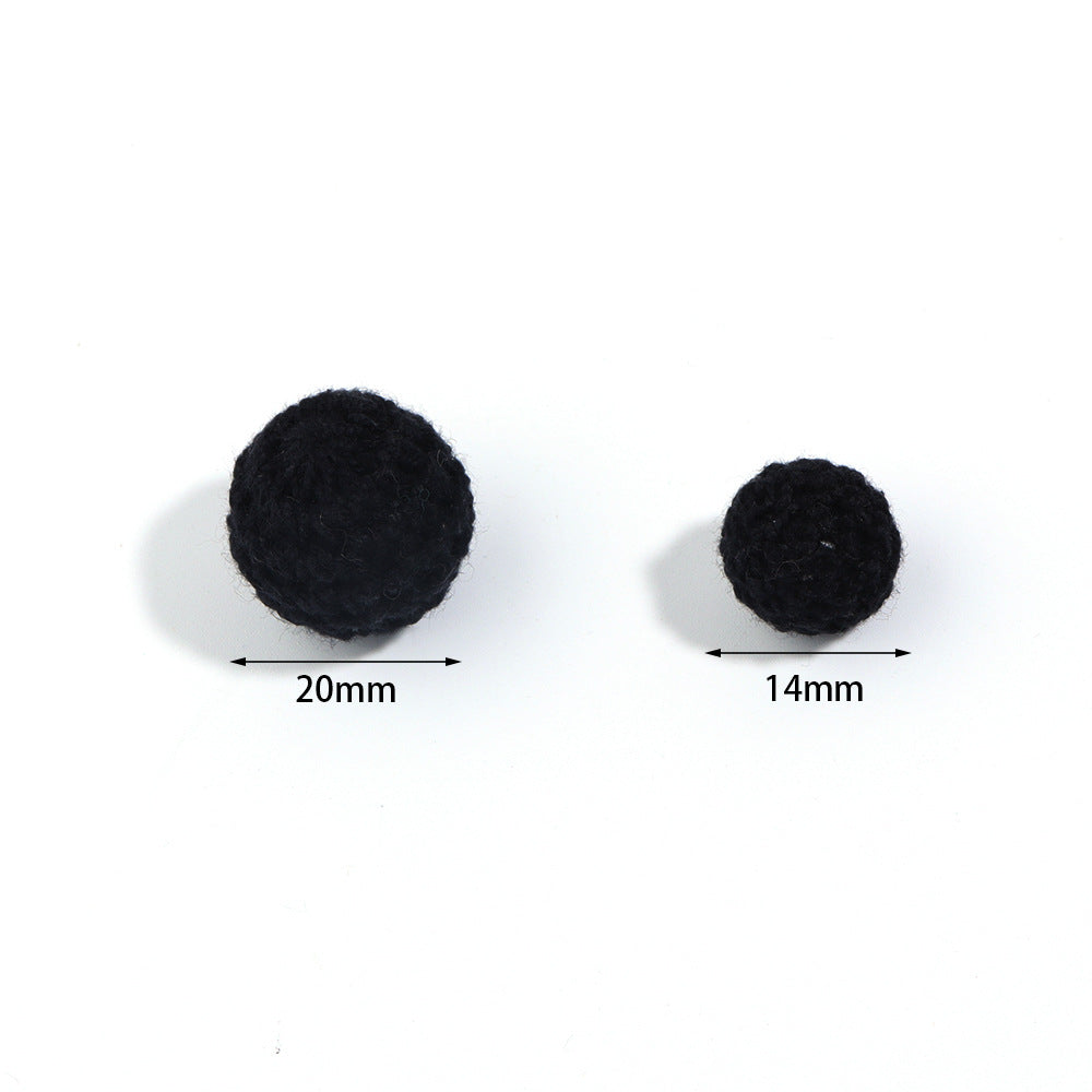 Colorful Hollow Yarn Ball Acrylic Straight Hole Beads | Acrylic Bead for DIY Bracelet Keychain Jewelry Making