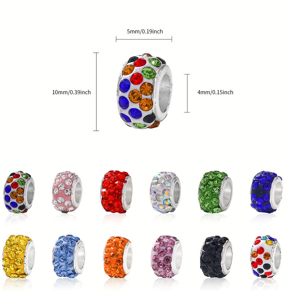 Colored Large-hole Straight-hole Beads with Drilled Holes | Acrylic Bead for DIY Bracelet Keychain Jewelry Making