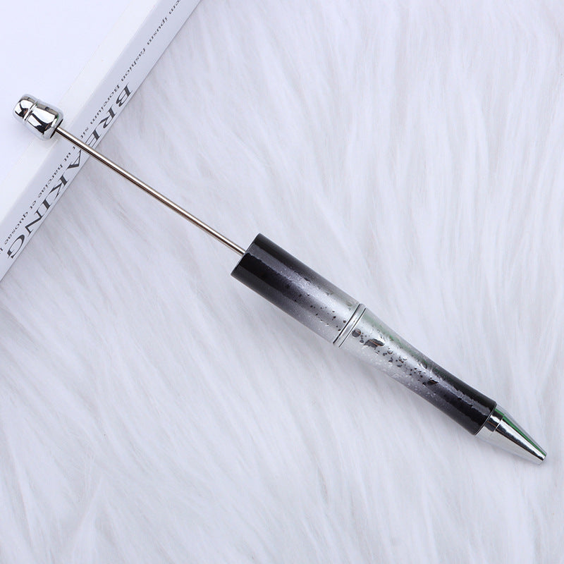 Starry sky bead pen ins gradient three-color ballpoint pen puzzle hand-painted cute | DIY Beadable Pen Craft Gift Idea