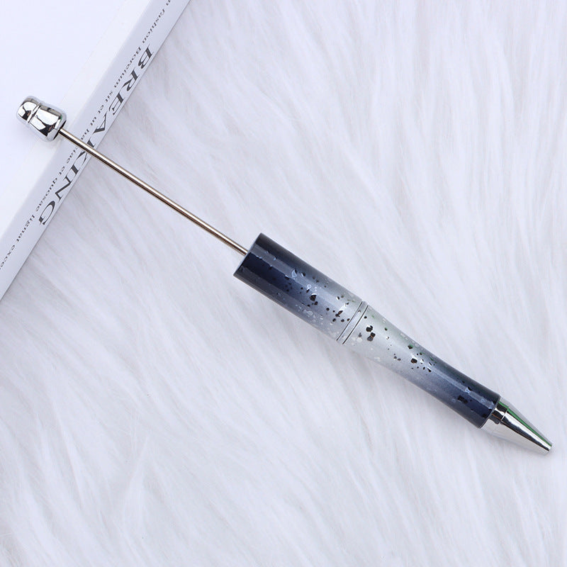 Starry sky bead pen ins gradient three-color ballpoint pen puzzle hand-painted cute | DIY Beadable Pen Craft Gift Idea