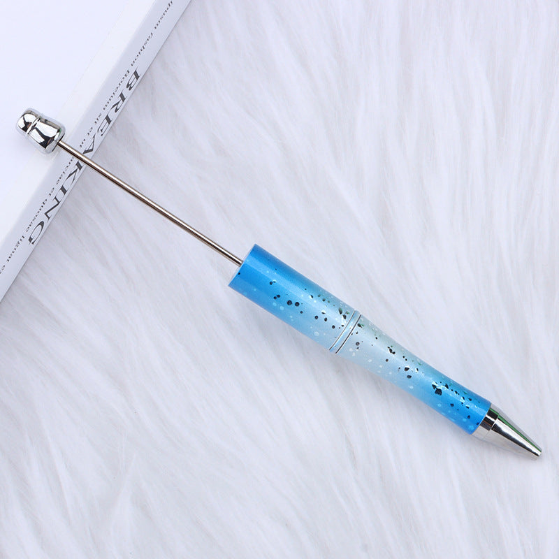 Starry sky bead pen ins gradient three-color ballpoint pen puzzle hand-painted cute | DIY Beadable Pen Craft Gift Idea