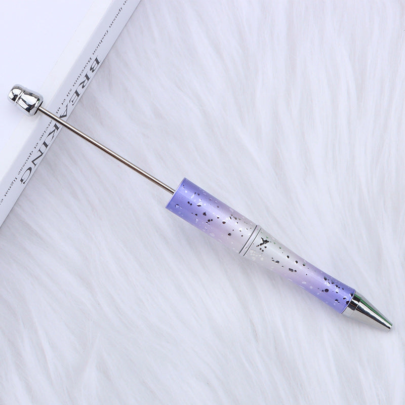 Starry sky bead pen ins gradient three-color ballpoint pen puzzle hand-painted cute | DIY Beadable Pen Craft Gift Idea