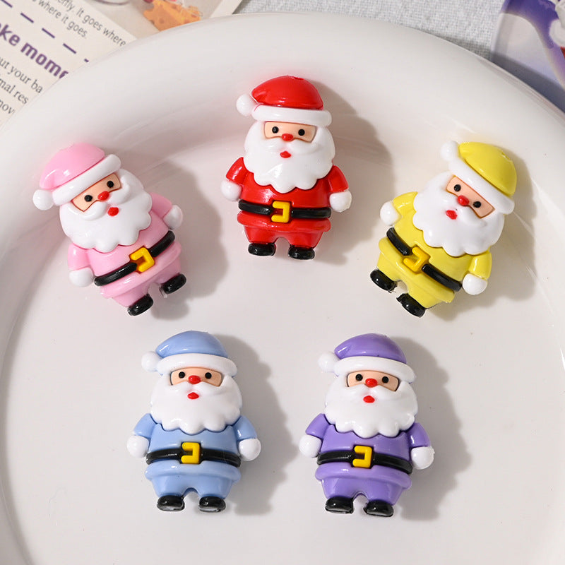 Cartoon 3D Santa Claus Silicone Focus Beads | Silicone Focal Bead for DIY Keychain & Pen Wrap