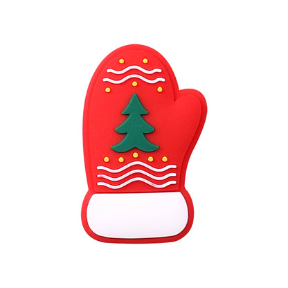 Christmas silicone beads children's cartoon Santa Claus teether beads spot snowman silicone beads